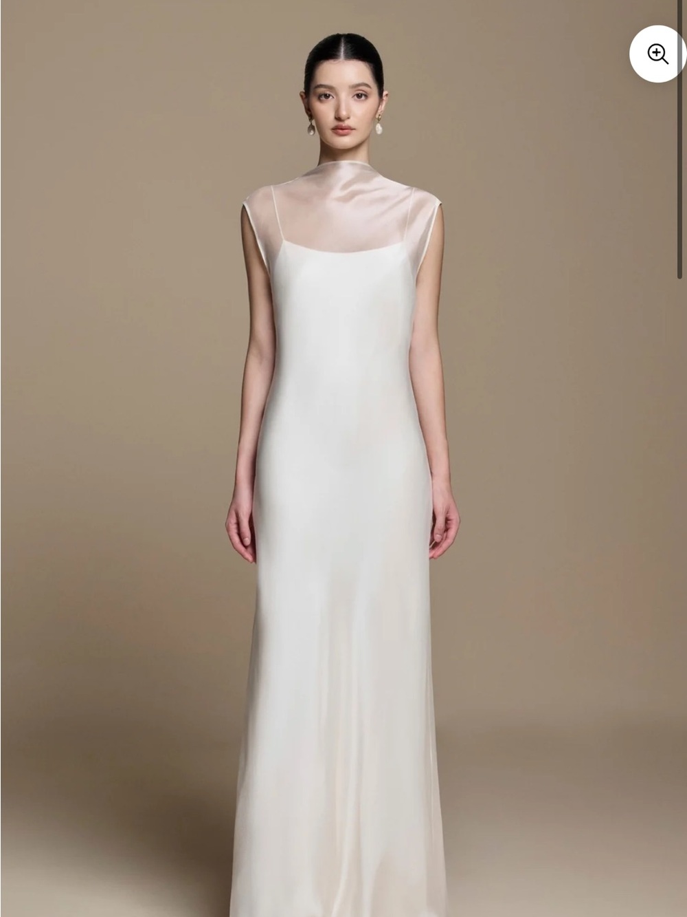 HUONG BOUTIQUE VALENTINA DRESS - Minimalist Cream Satin Bridal Gown